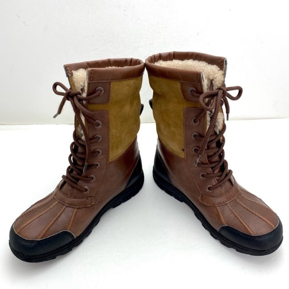 Ugg Butte II Boot Lace up Winter Snow Duck Boots Tan Brown Size 3 S/N 1098890K - Picture 8 of 14